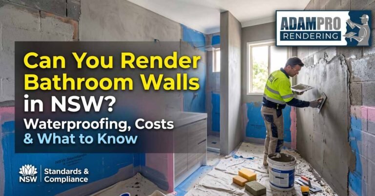 Can You Render Bathroom Walls in NSW? Waterproofing, Costs and What to Know